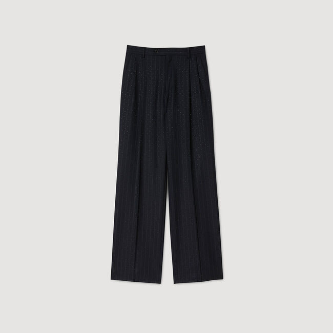 Pantaloni a righe glitterate
