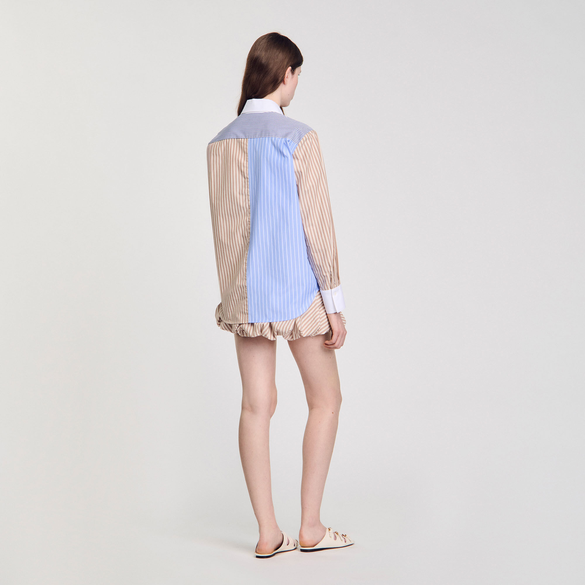 Camicia a righe mix stampe a righe