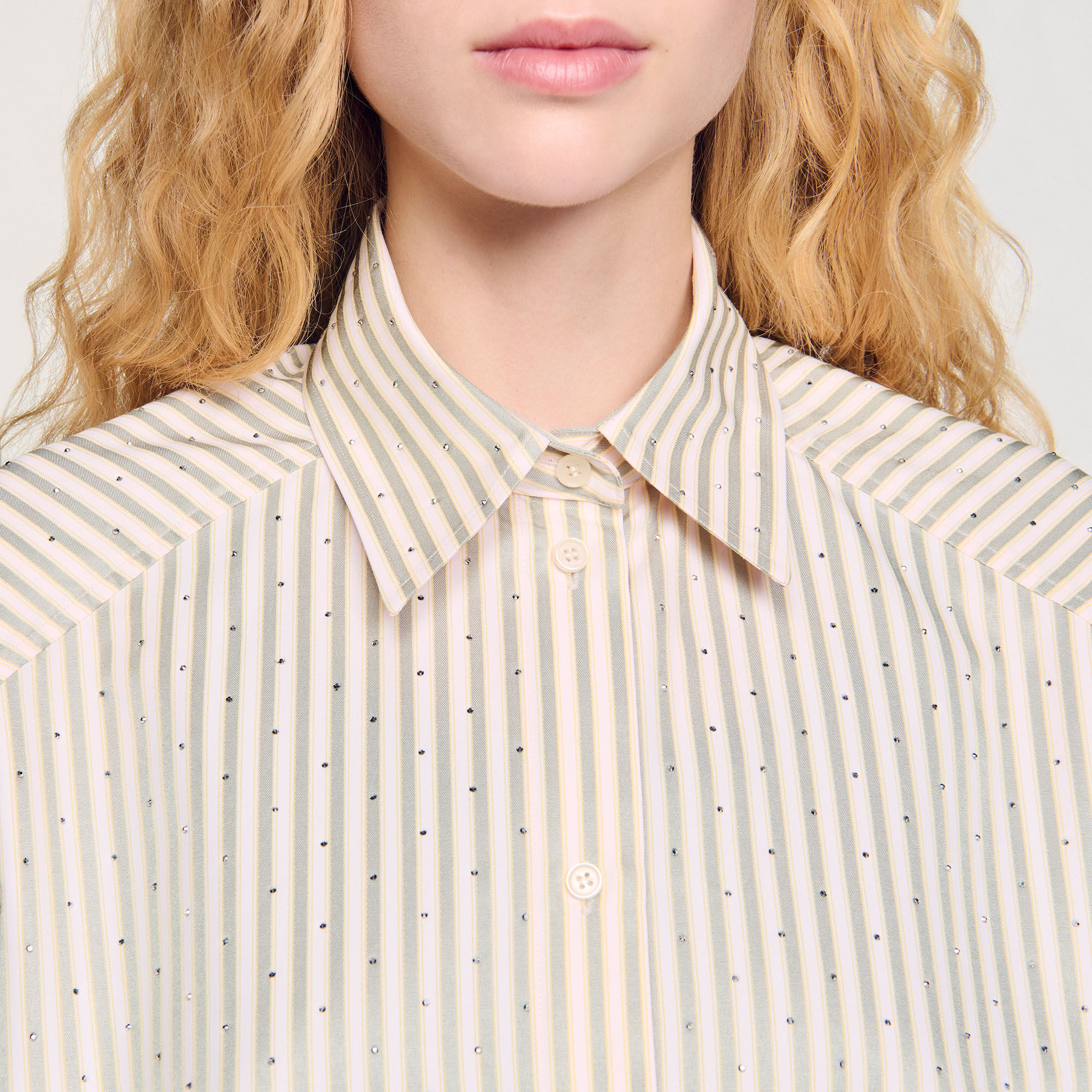 Camicia glitterata a righe