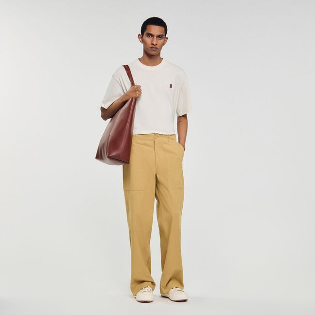 Pantaloni larghi in cotone