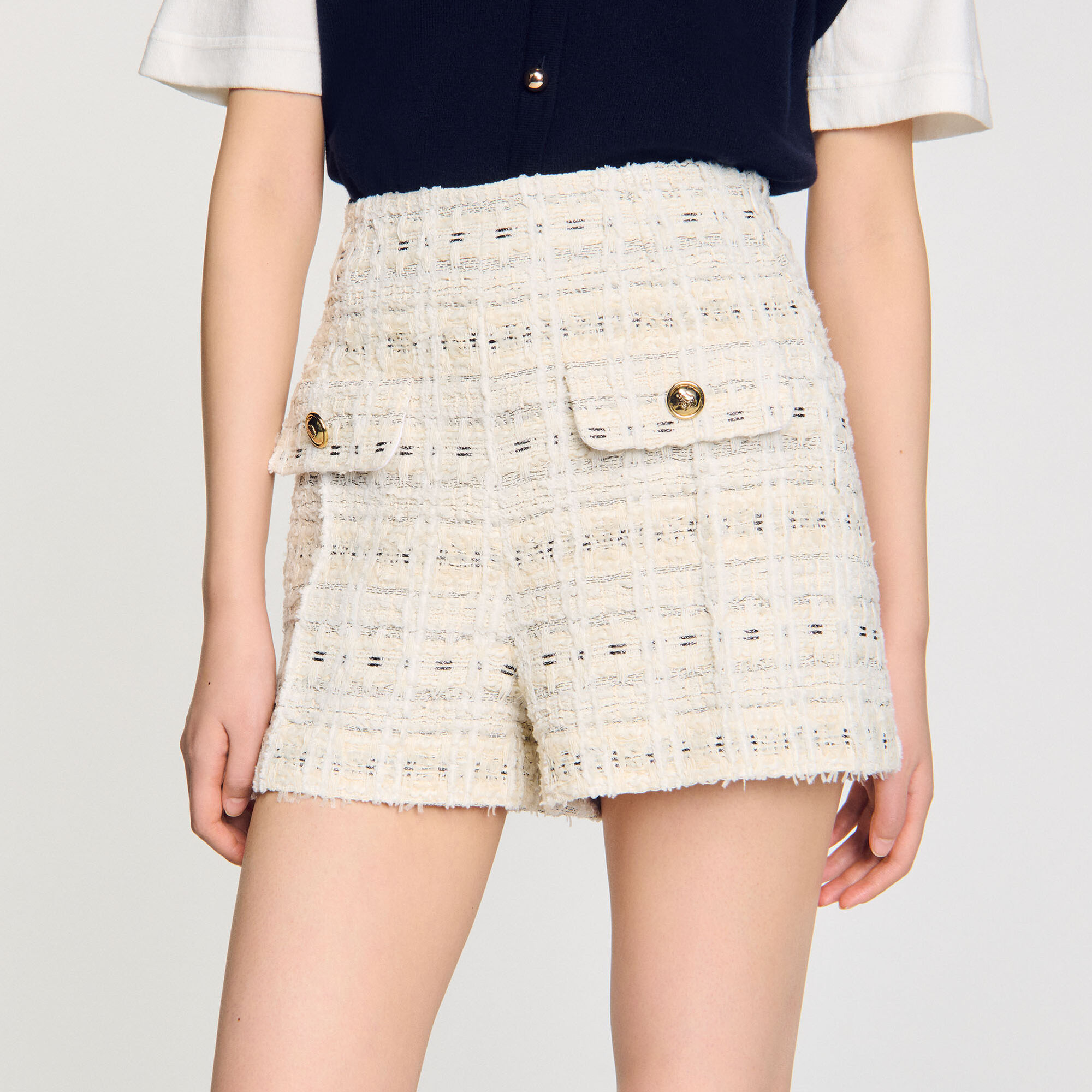 Shorts in tweed fantasia