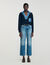 Maglione con dettagli in denim