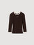 Maglione trompe l'œil in lana mista