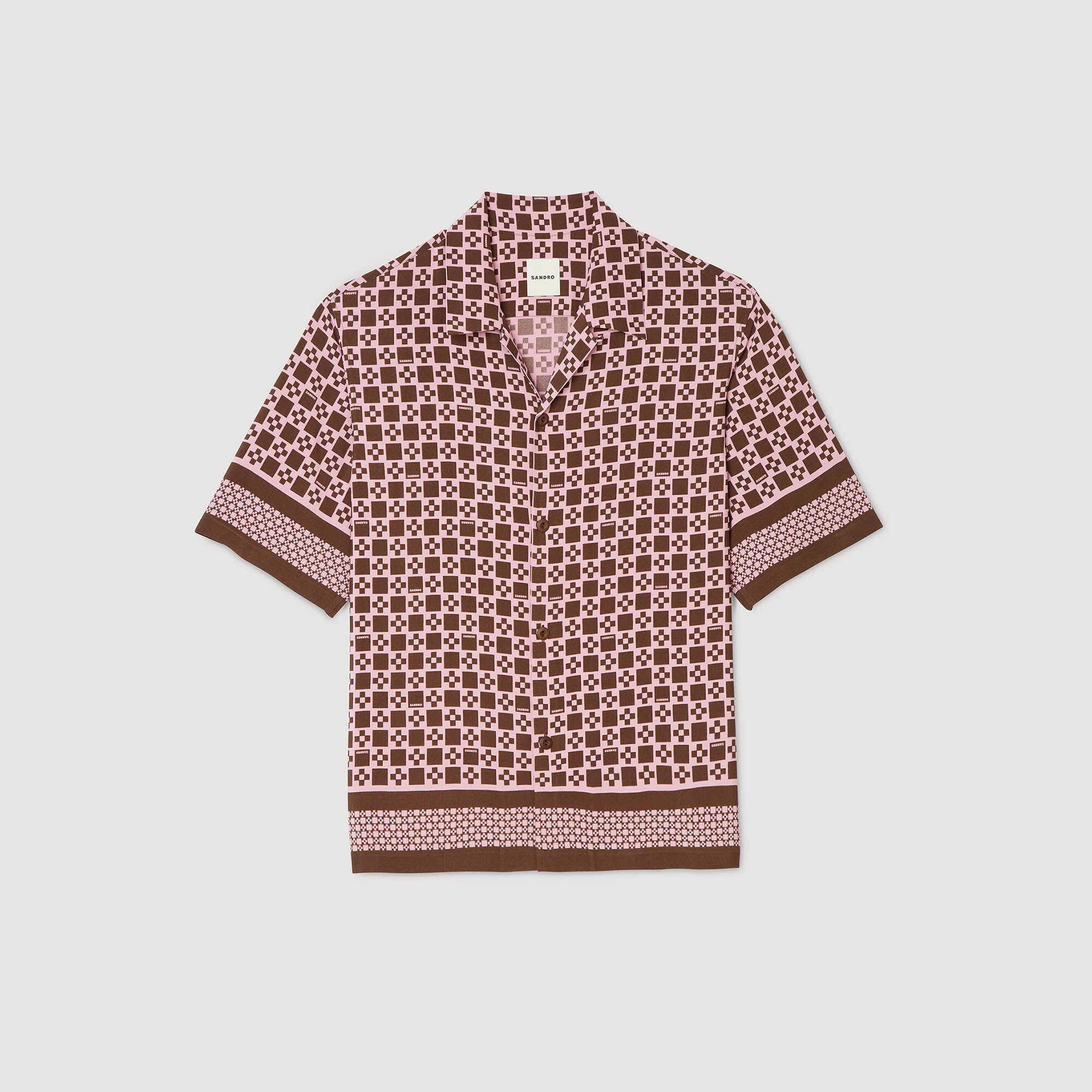 Camicia fluida con stampa Square Cross