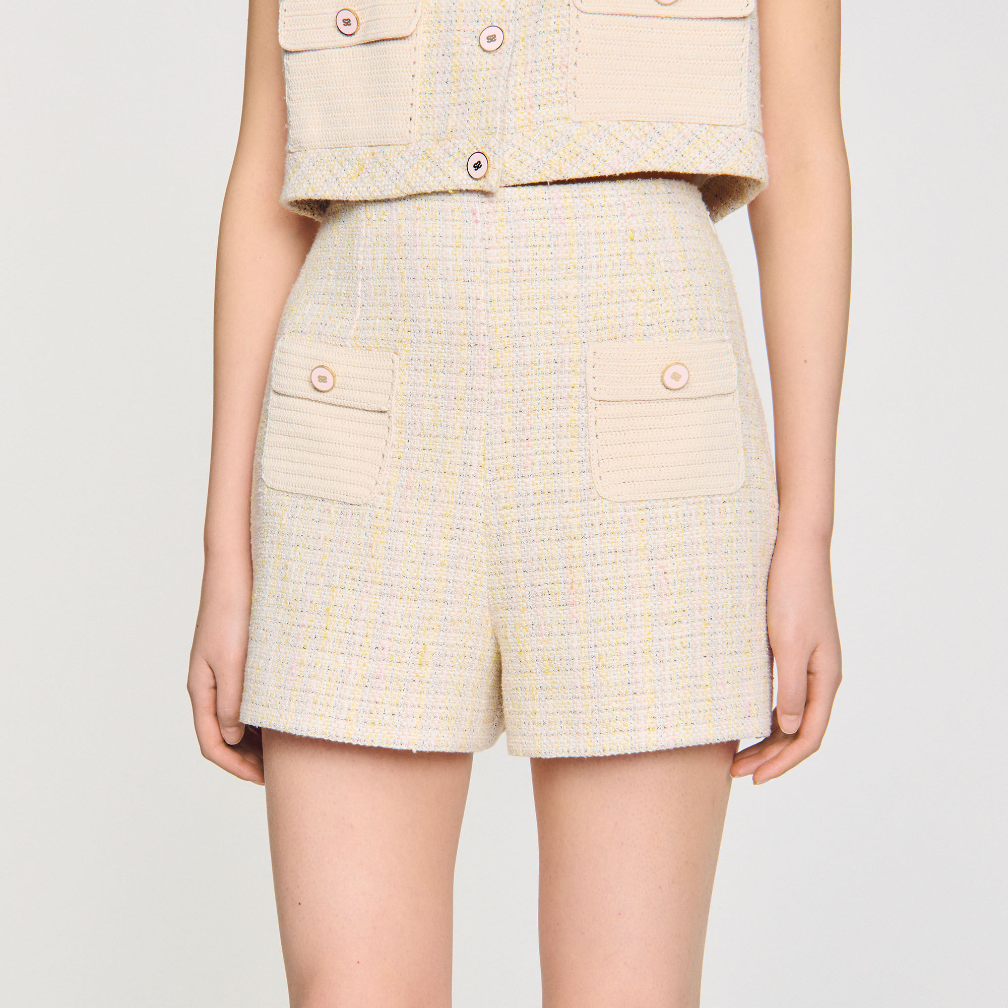 Shorts in tweed fantasia