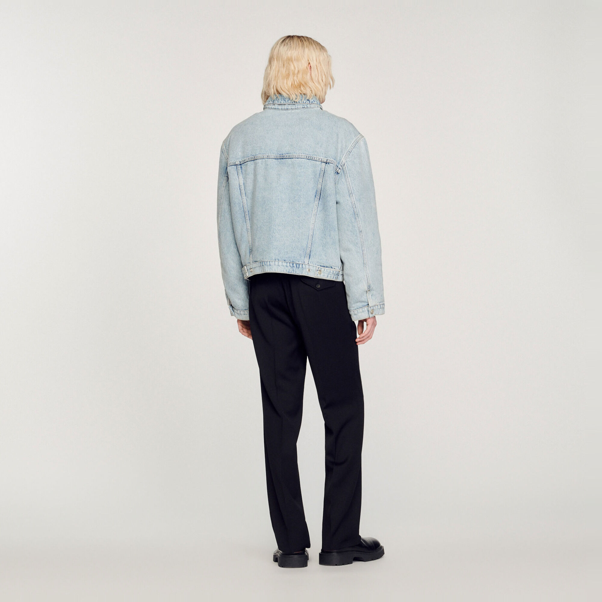 Giubbotto in denim felpato