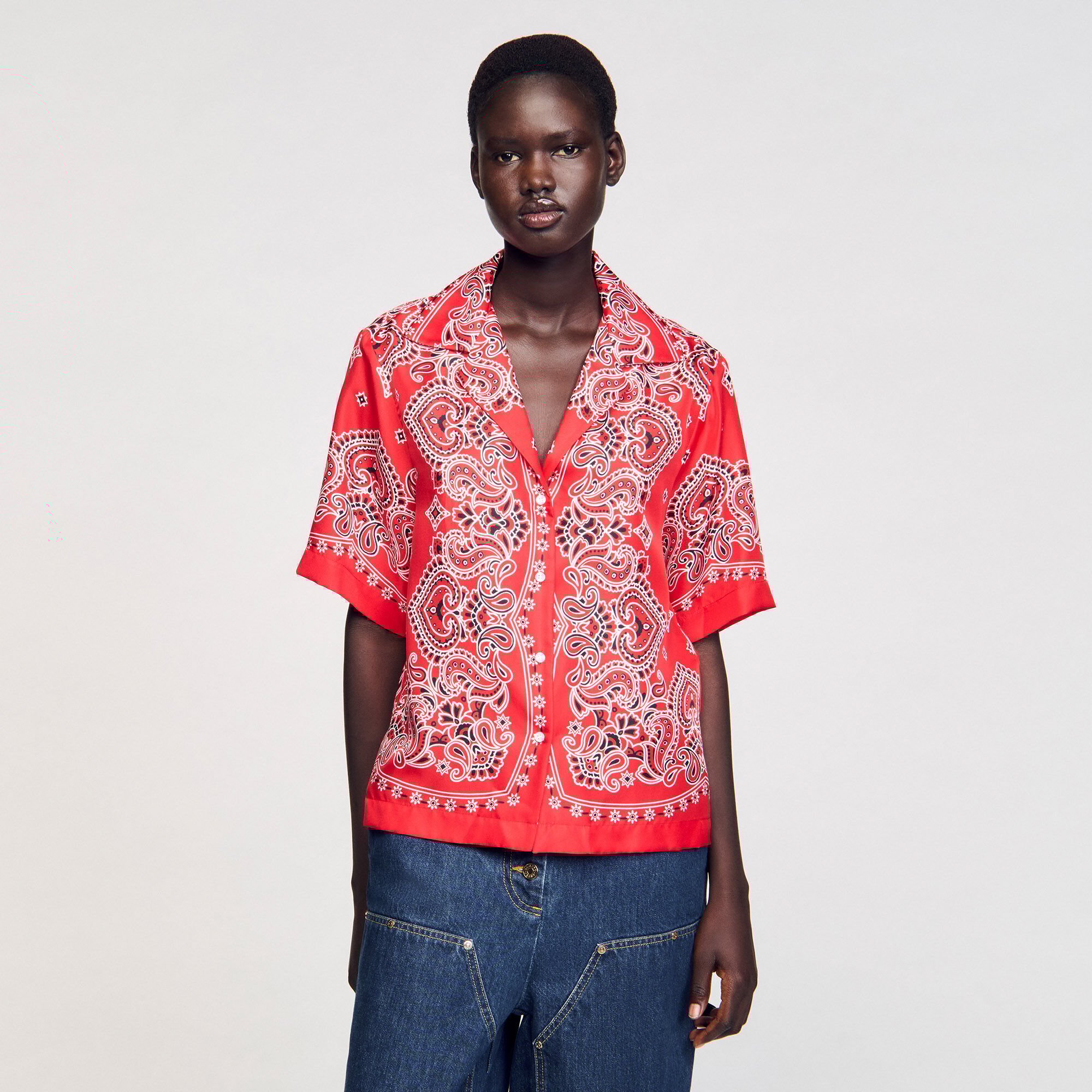 Camicia con stampa a bandana
