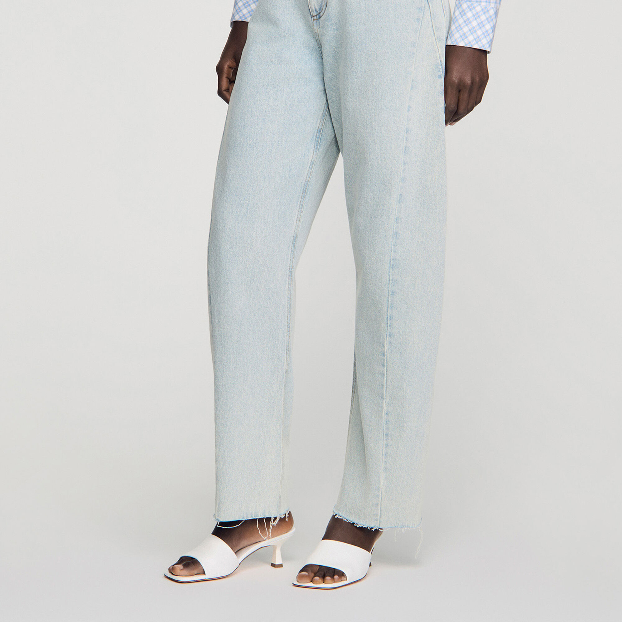 Mules con tacco in pelle liscia