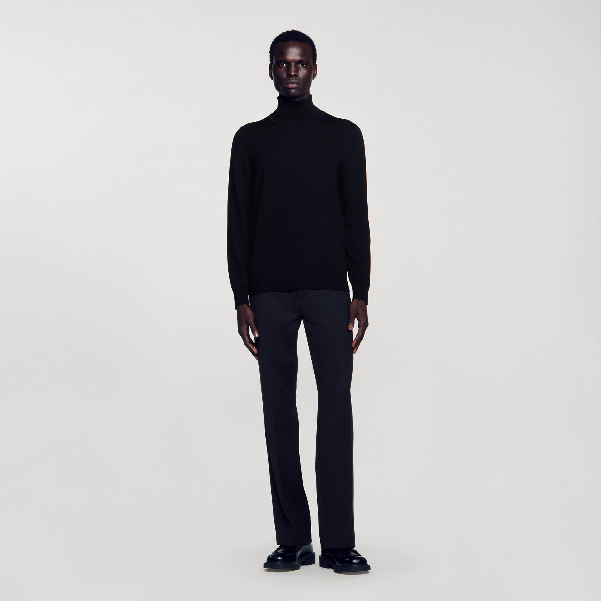 Pullover a collo alto in lana