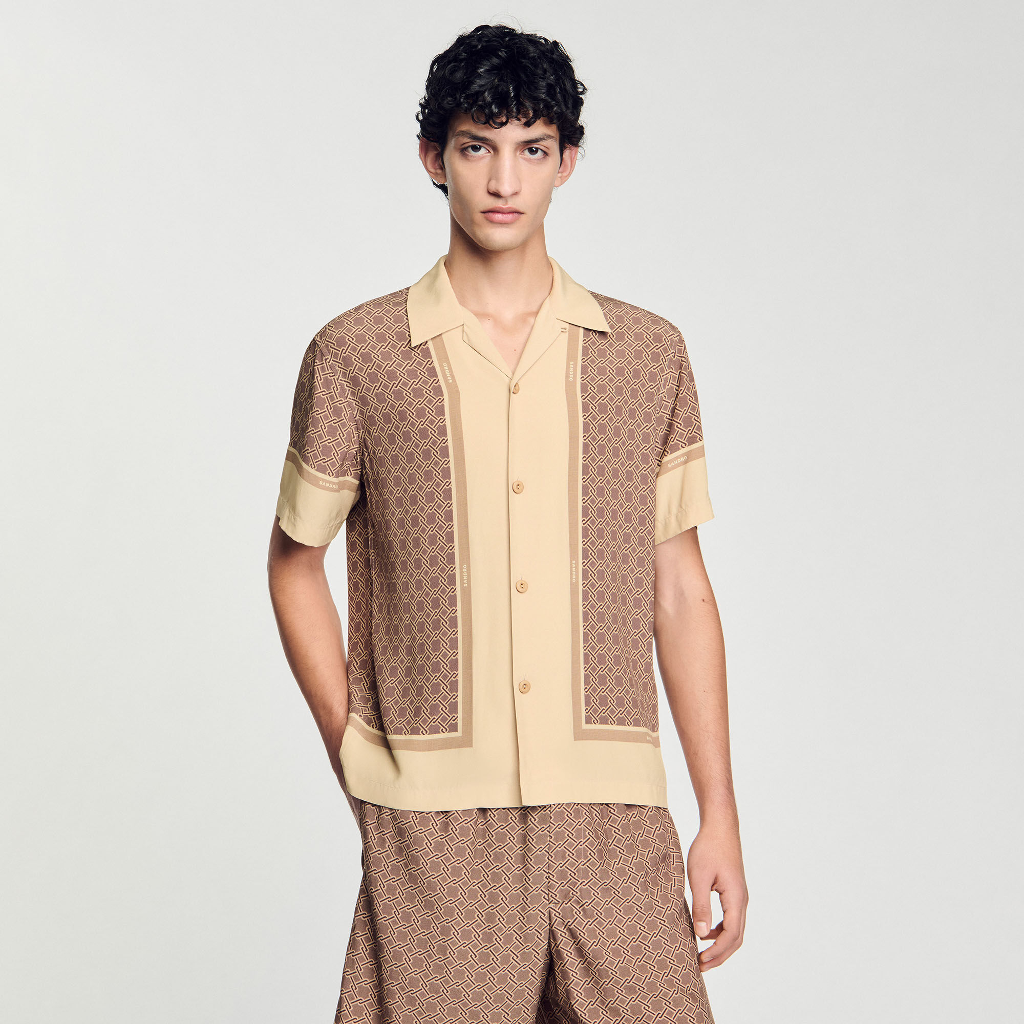 Camicia a maniche corte con stampa