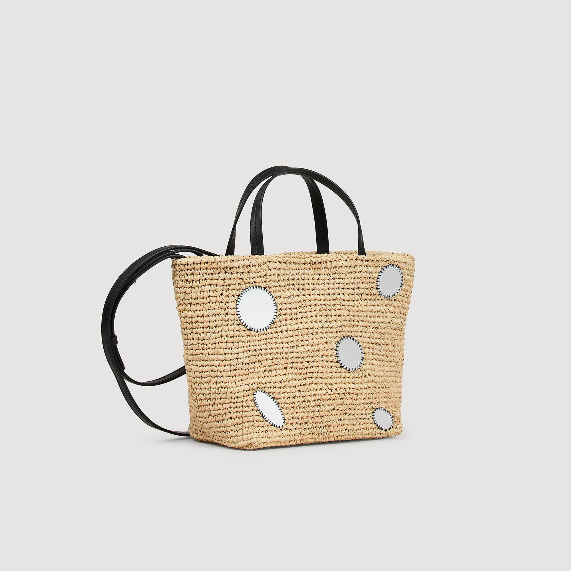 Basket bag in rafia