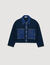 Cardigan con dettagli in denim