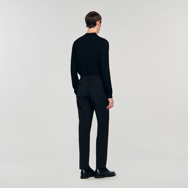 Pantaloni dritti elasticizzati