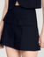 Shorts in lana a vita alta