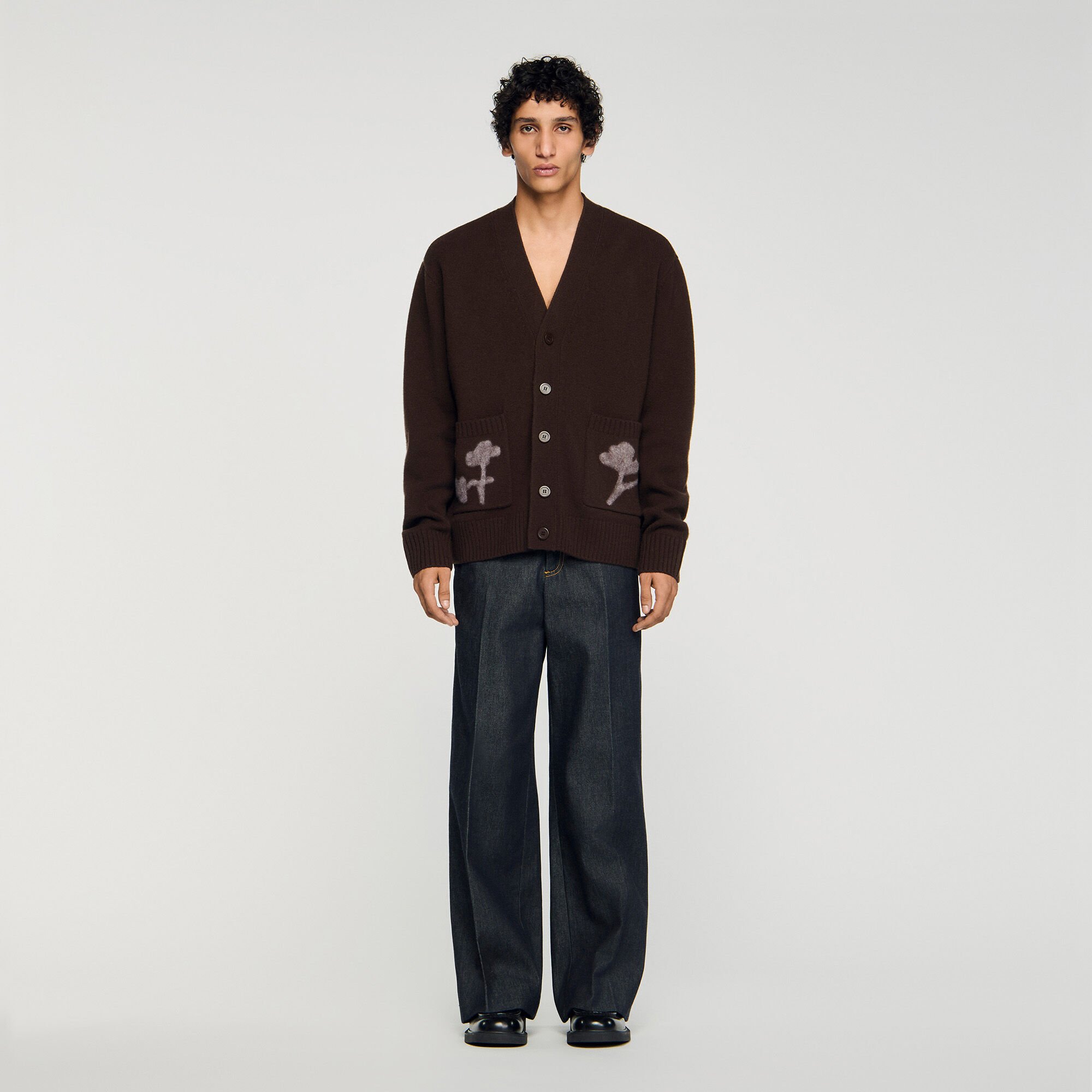 Cardigan a motivi floreali