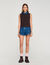 Maglione in maglia e denim