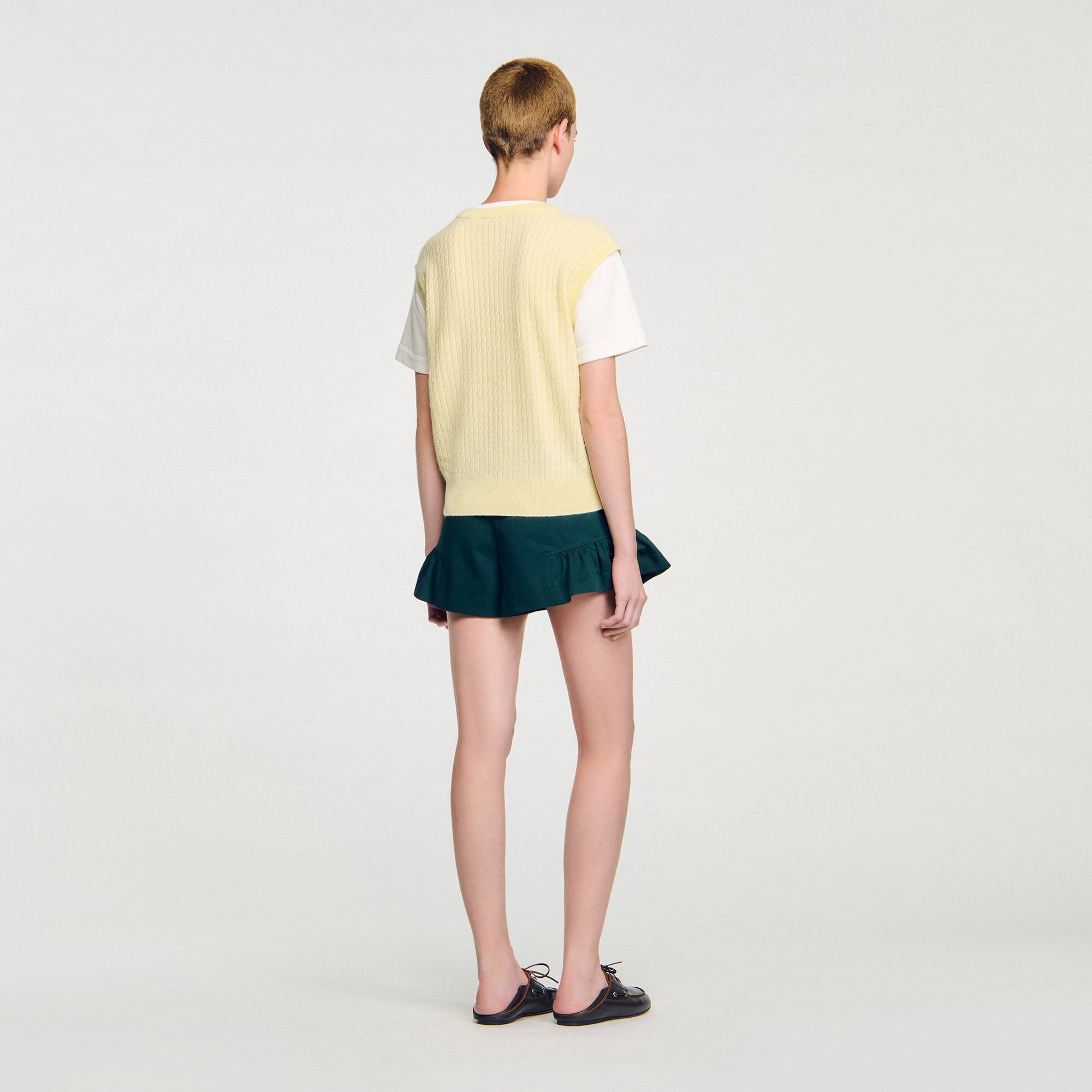 Maglione in maglia bimateriale