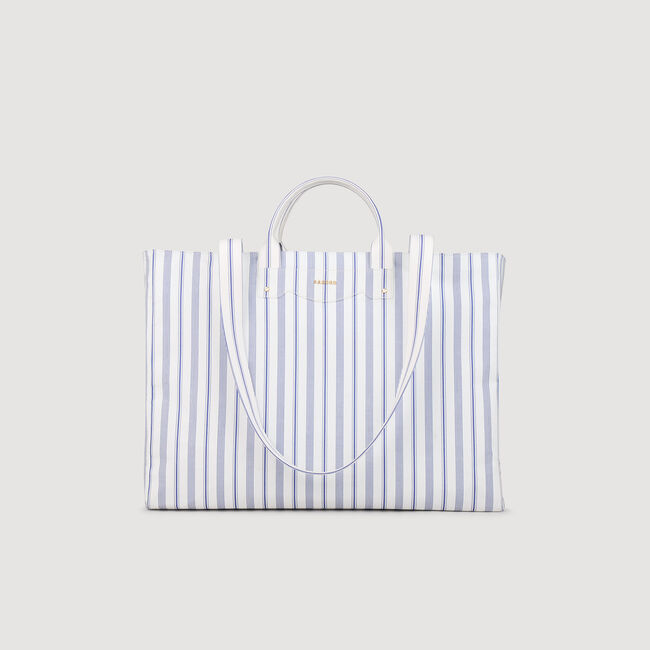 Tote bag in tela a righe