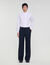 Pantaloni larghi da abito in lana
