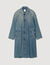 Cappotto lungo in jeans délavé