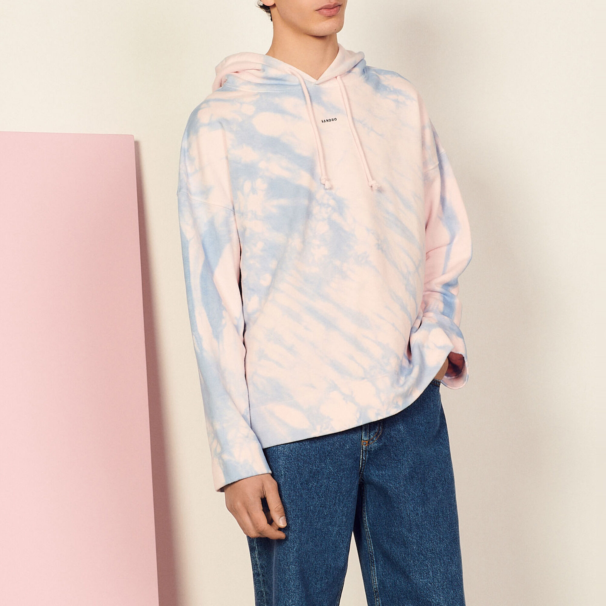 Felpa con cappuccio tie & dye