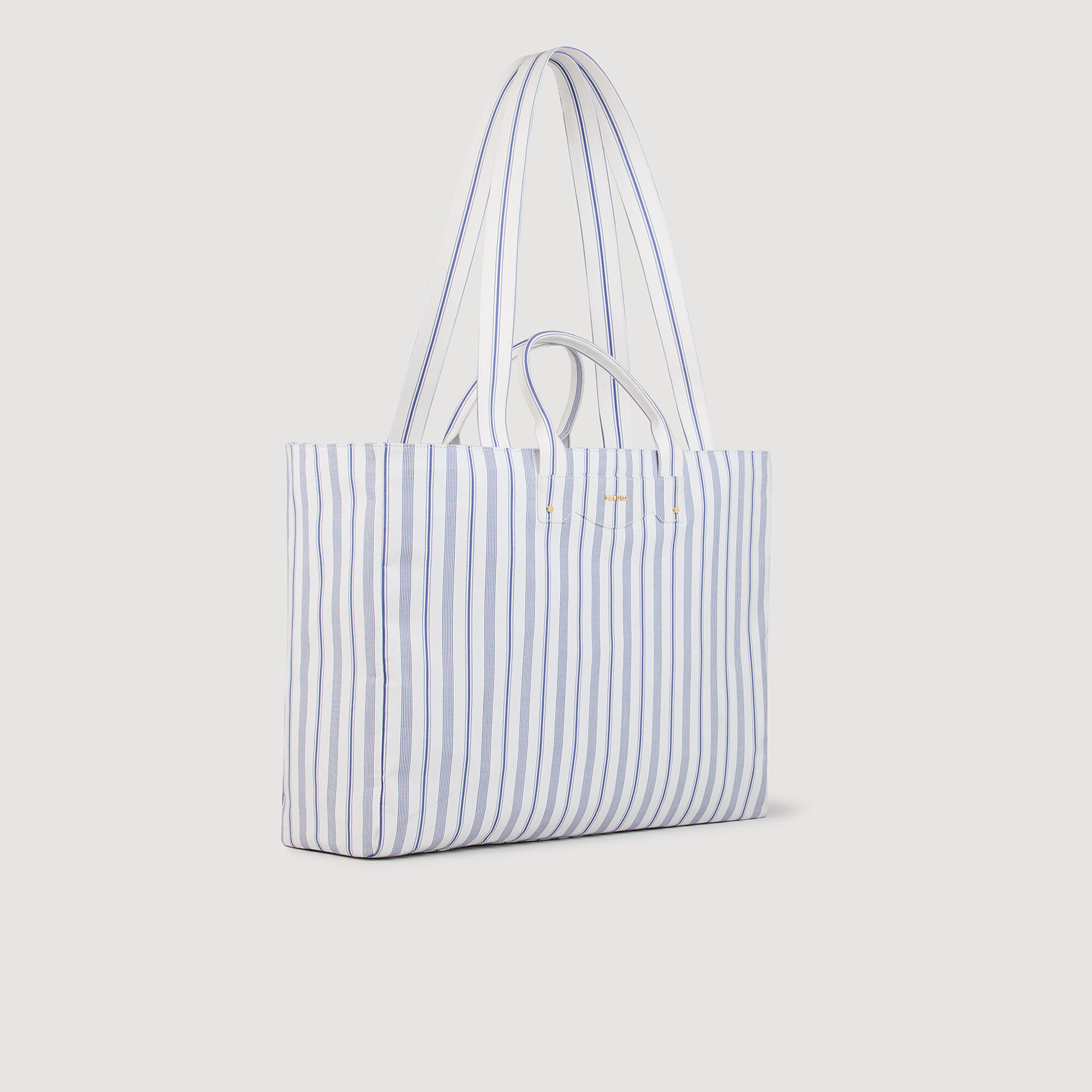 Tote bag in tela a righe