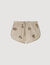 Shorts a righe e fiori ricamati