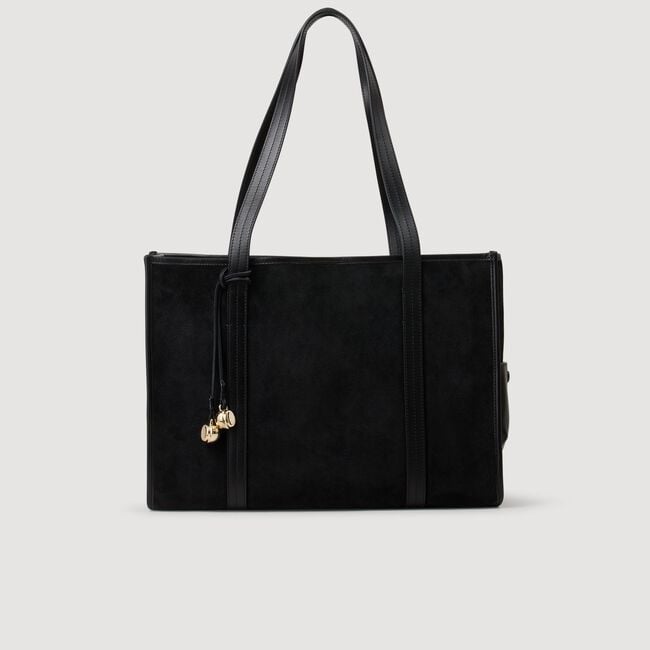 Shopping bag in morbido scamosciato