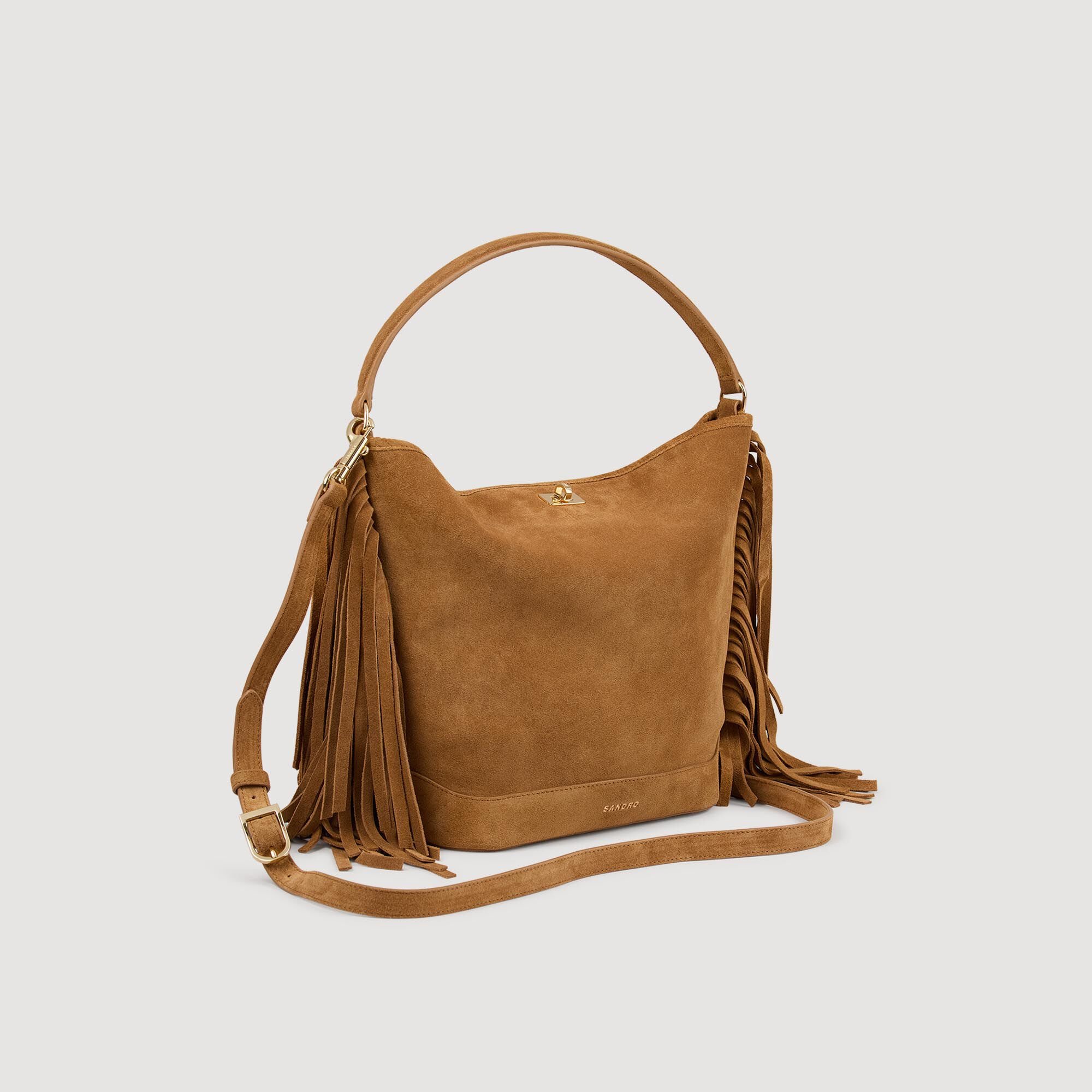 Borsa TANGOSO in camoscio frange