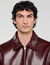 Giubbotto con zip in pelle