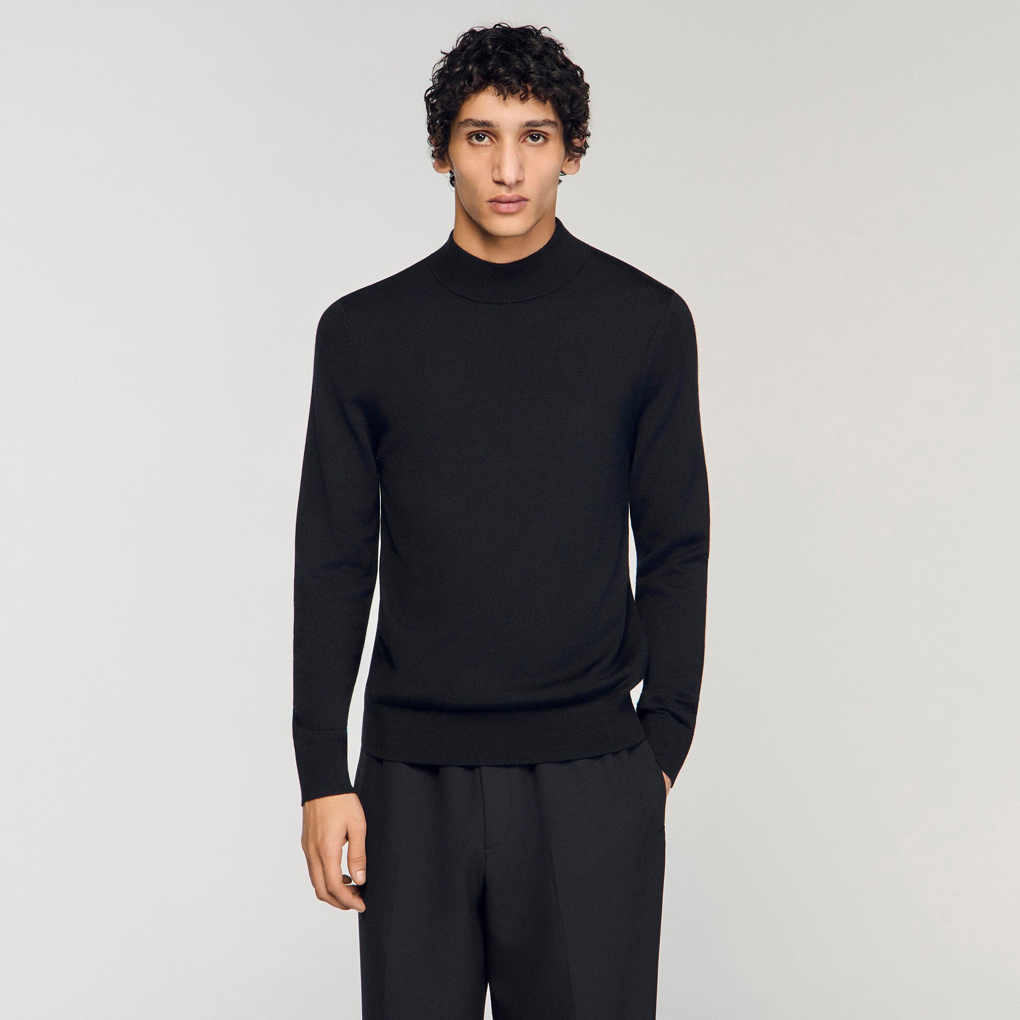 Maglione in lana a collo alto