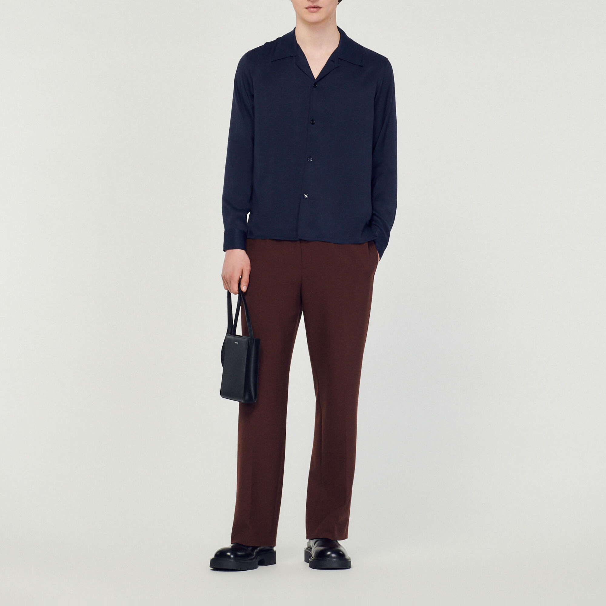 Camicia fluida con collo a pescecane - Uomo | Sandro