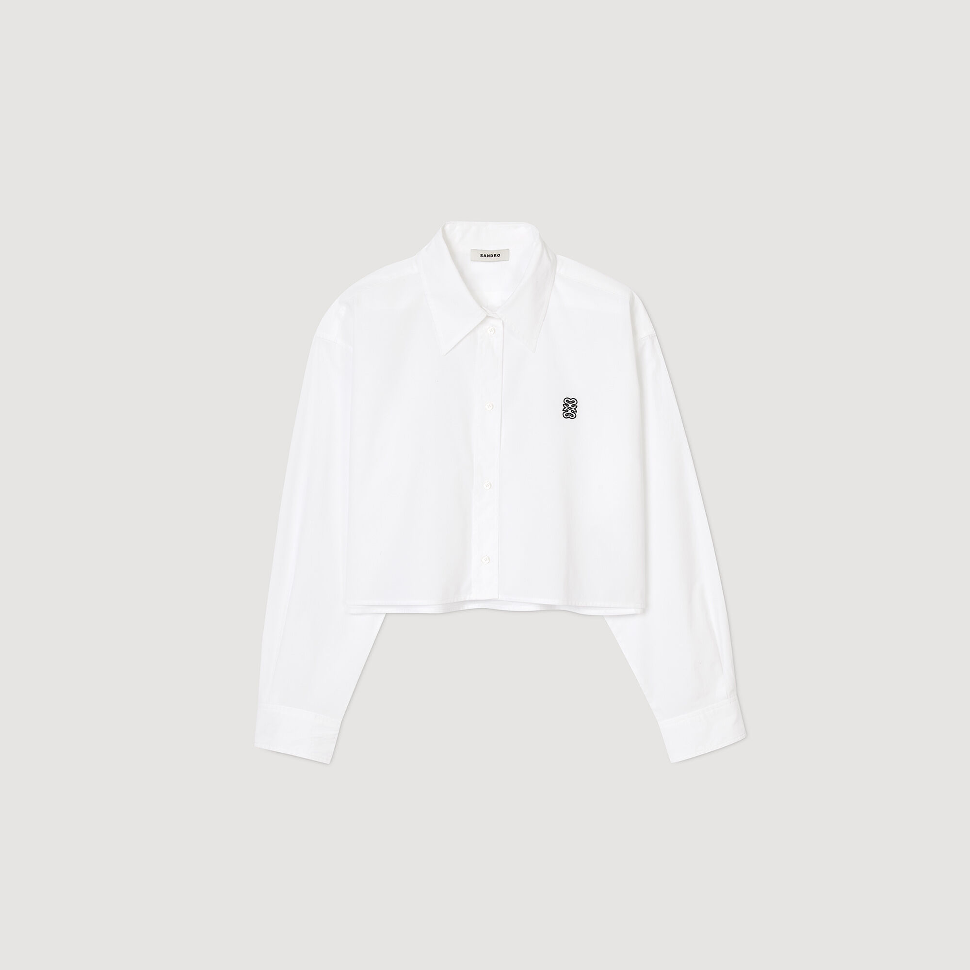 Camicia corta in popeline