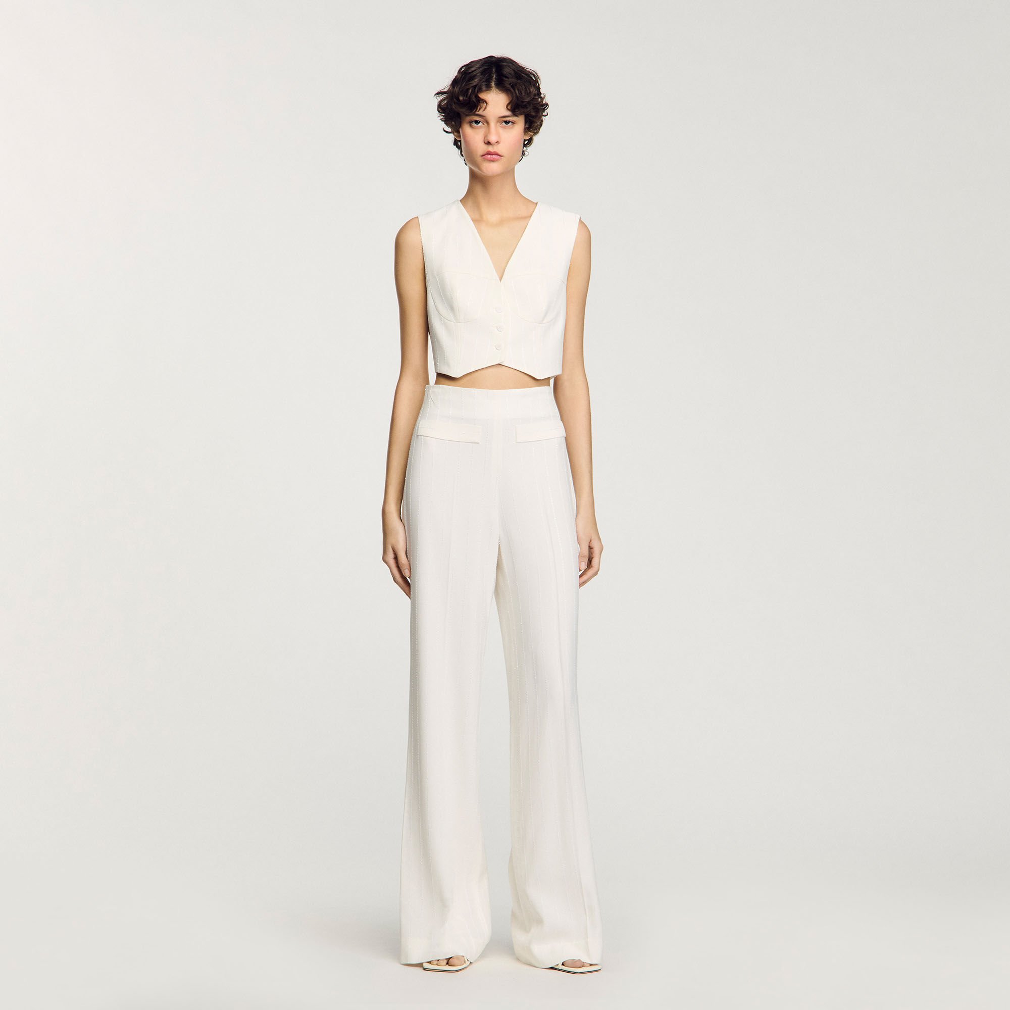 Pantaloni da abito con lustrini