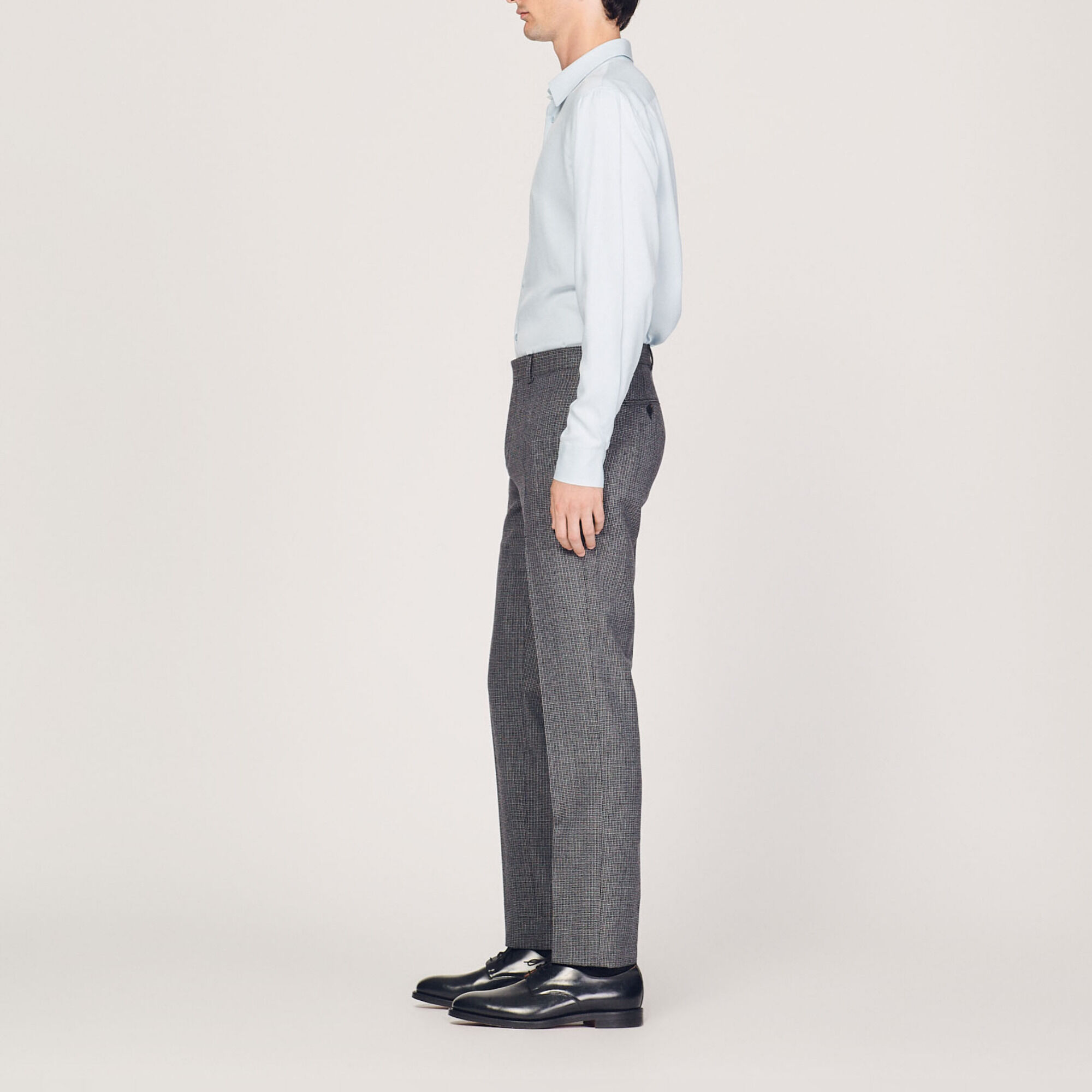 Pantaloni da completo in lana vergine