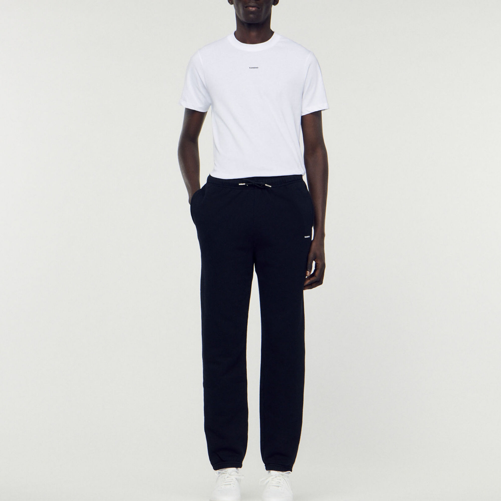 Pantaloni da jogging felpati ricamati