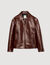 Giubbotto con zip in pelle