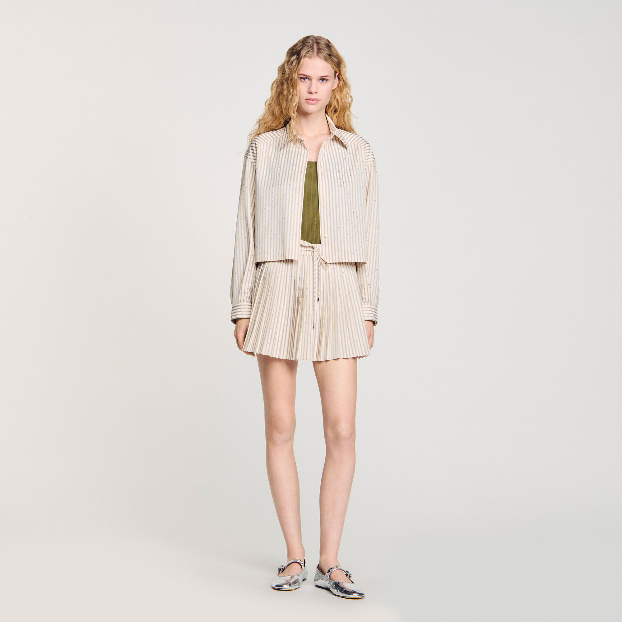 Camicia glitterata a righe