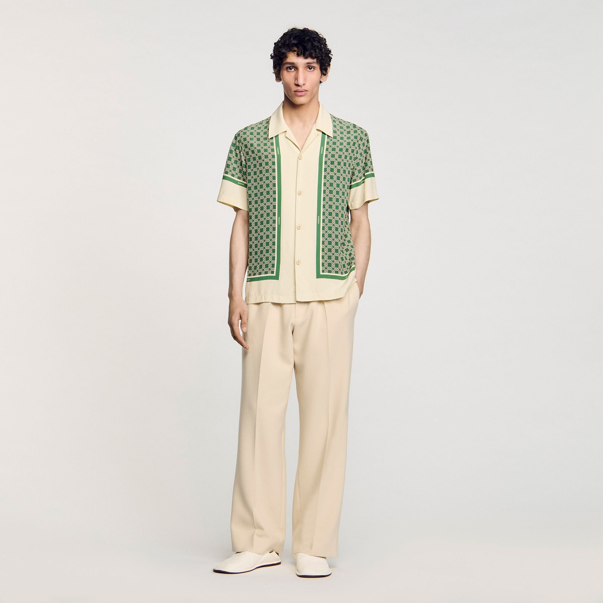 Camicia a maniche corte con stampa