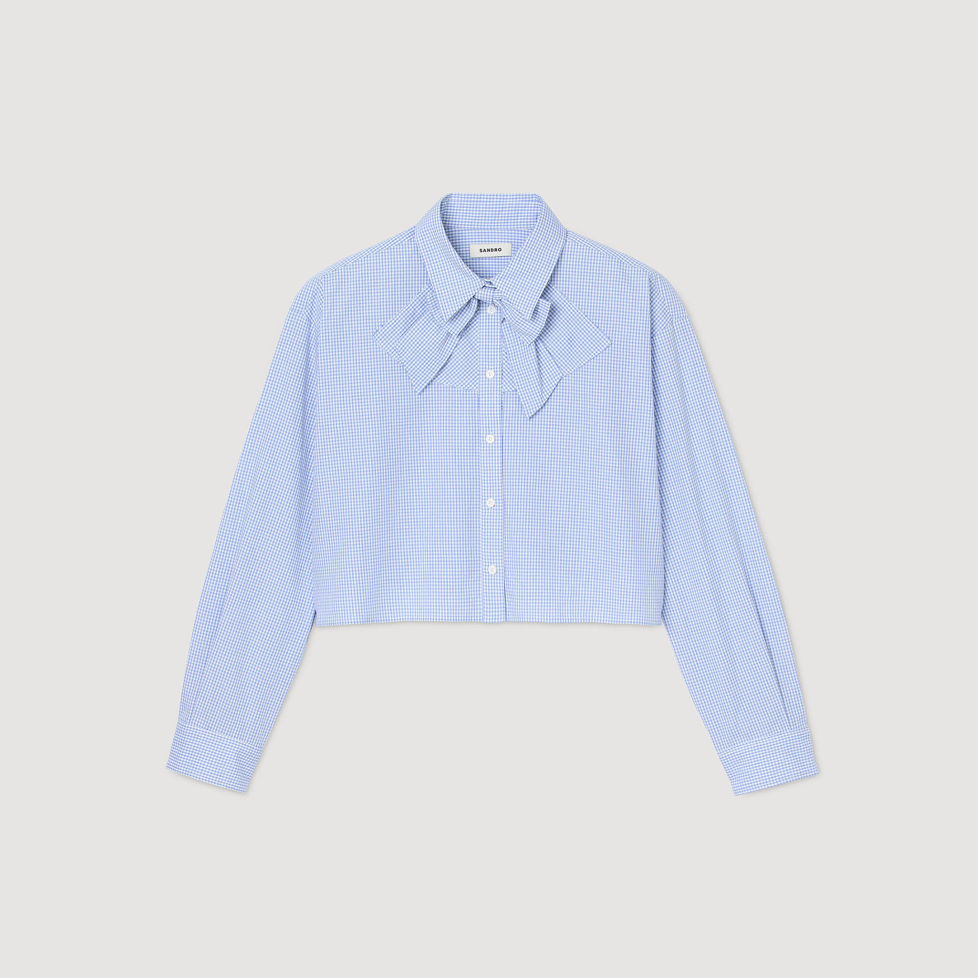 Camicia con colletto a nodo