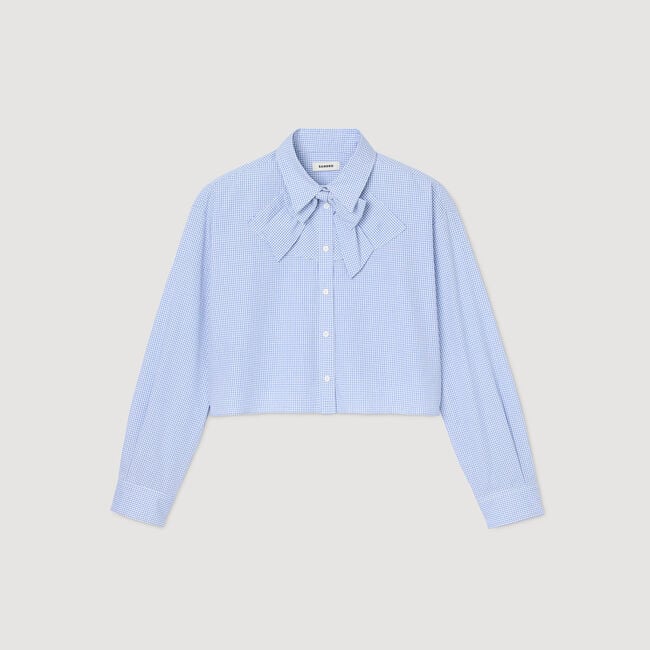 Camicia con colletto a nodo