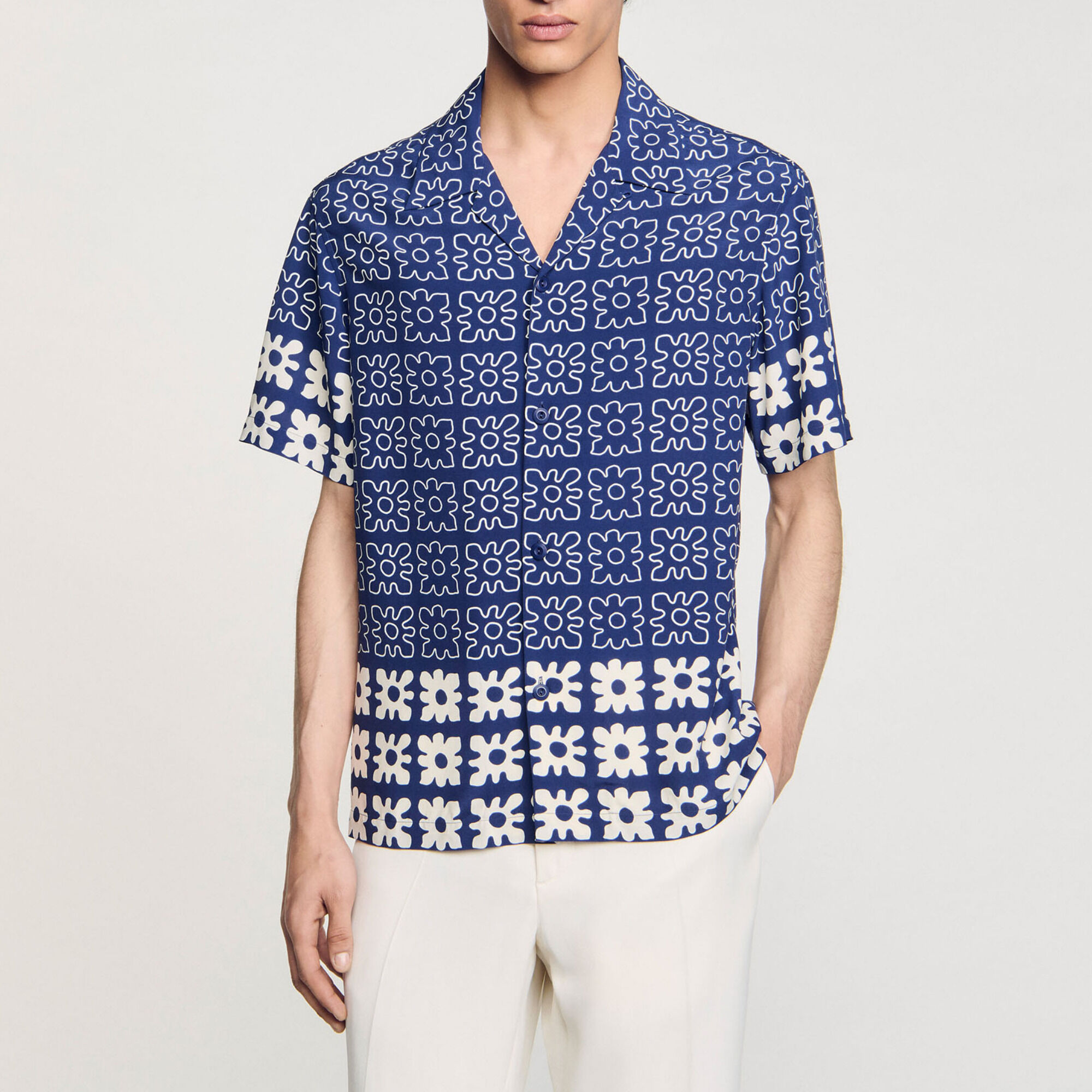 Camicia con stampa a fiori