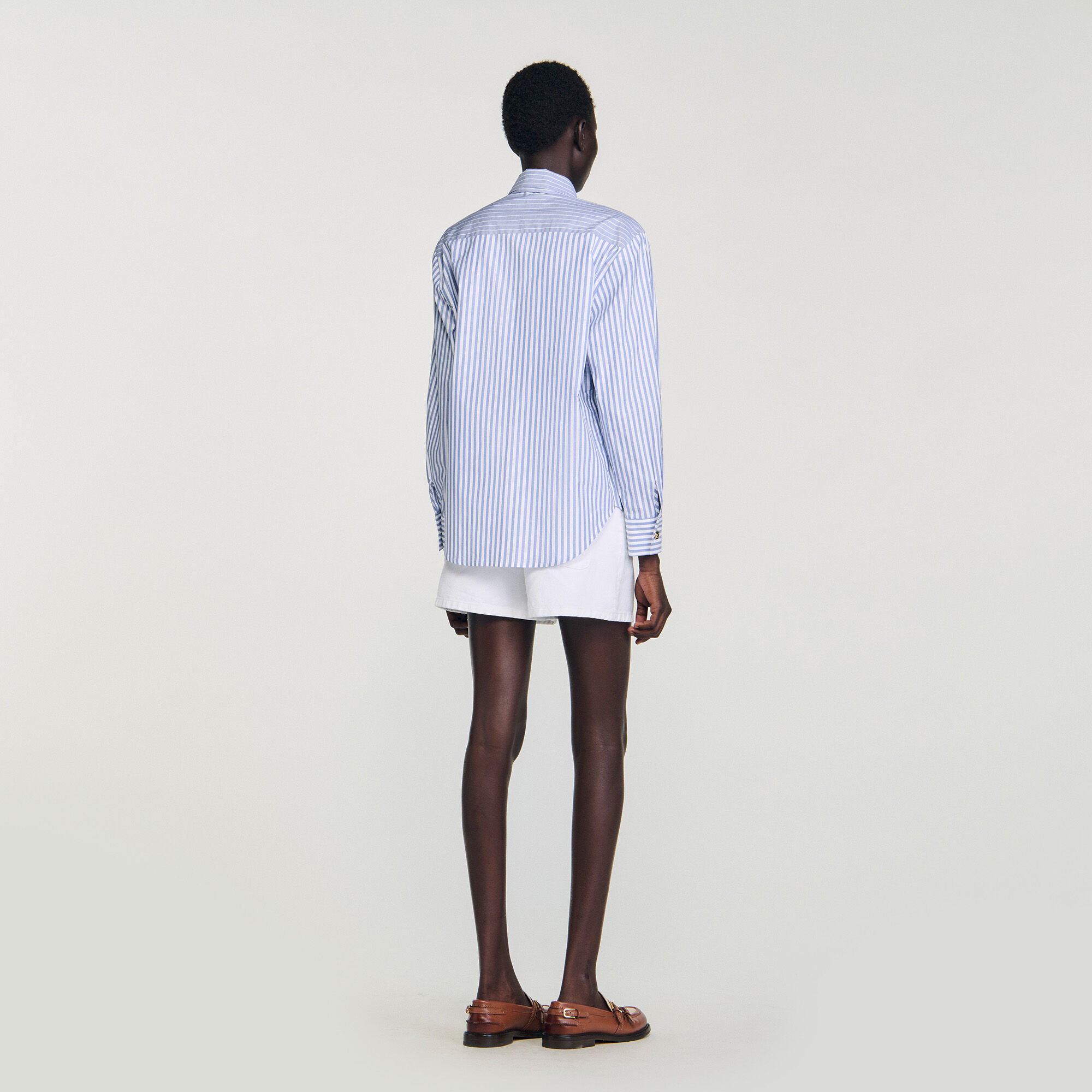 Camicia cravatta a righe