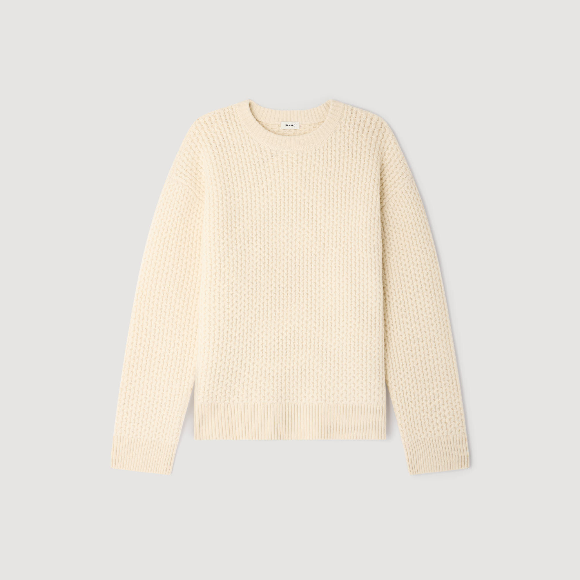 Maglione in lana punto nido d'ape