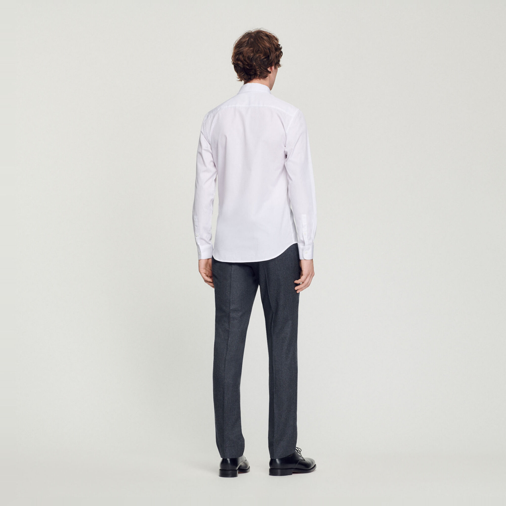 Camicia slim in popeline