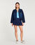 Cardigan con dettagli in denim