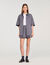 Camicia oversize a righe glitterata