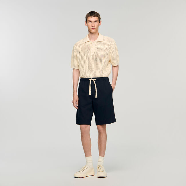 Shorts in cotone con vita elasticizzata