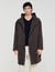 Parka oversize in cotone e lana