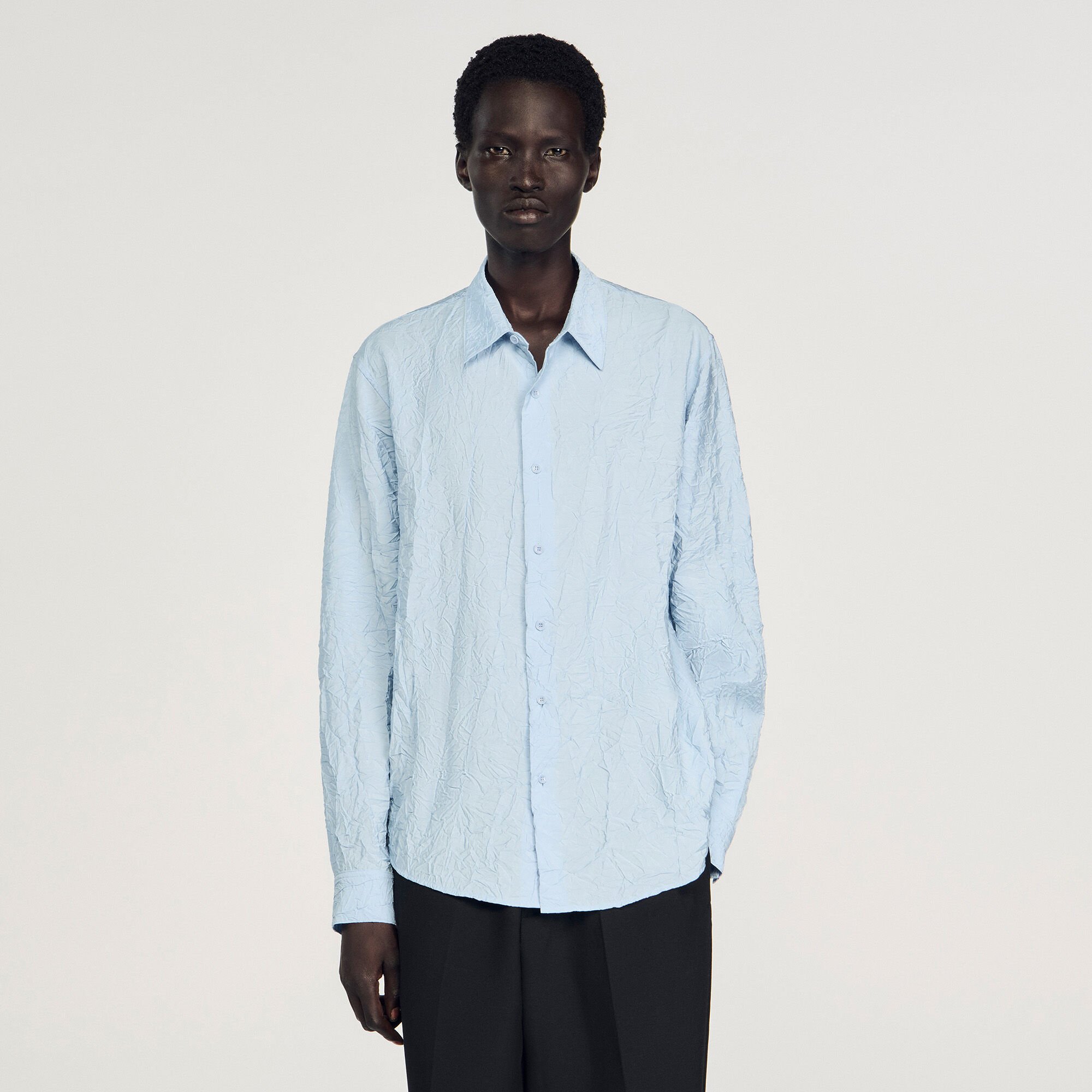 Camicia effetto stropicciato